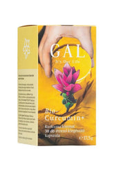 GAL Biocurcumin+ supplement box with floral design, 30 capsules for inflammation and immune support.